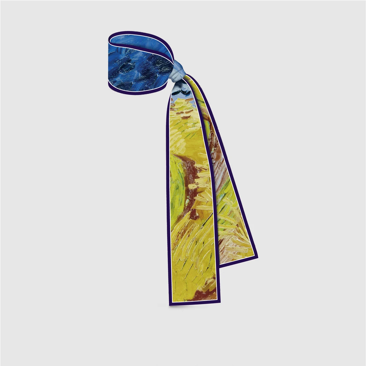Van Gogh Oil Painting Scarf New Scarf Women Bag Hair Skinny Silk Scarves Designgn Foulard Neckerchief Headband For Ladies