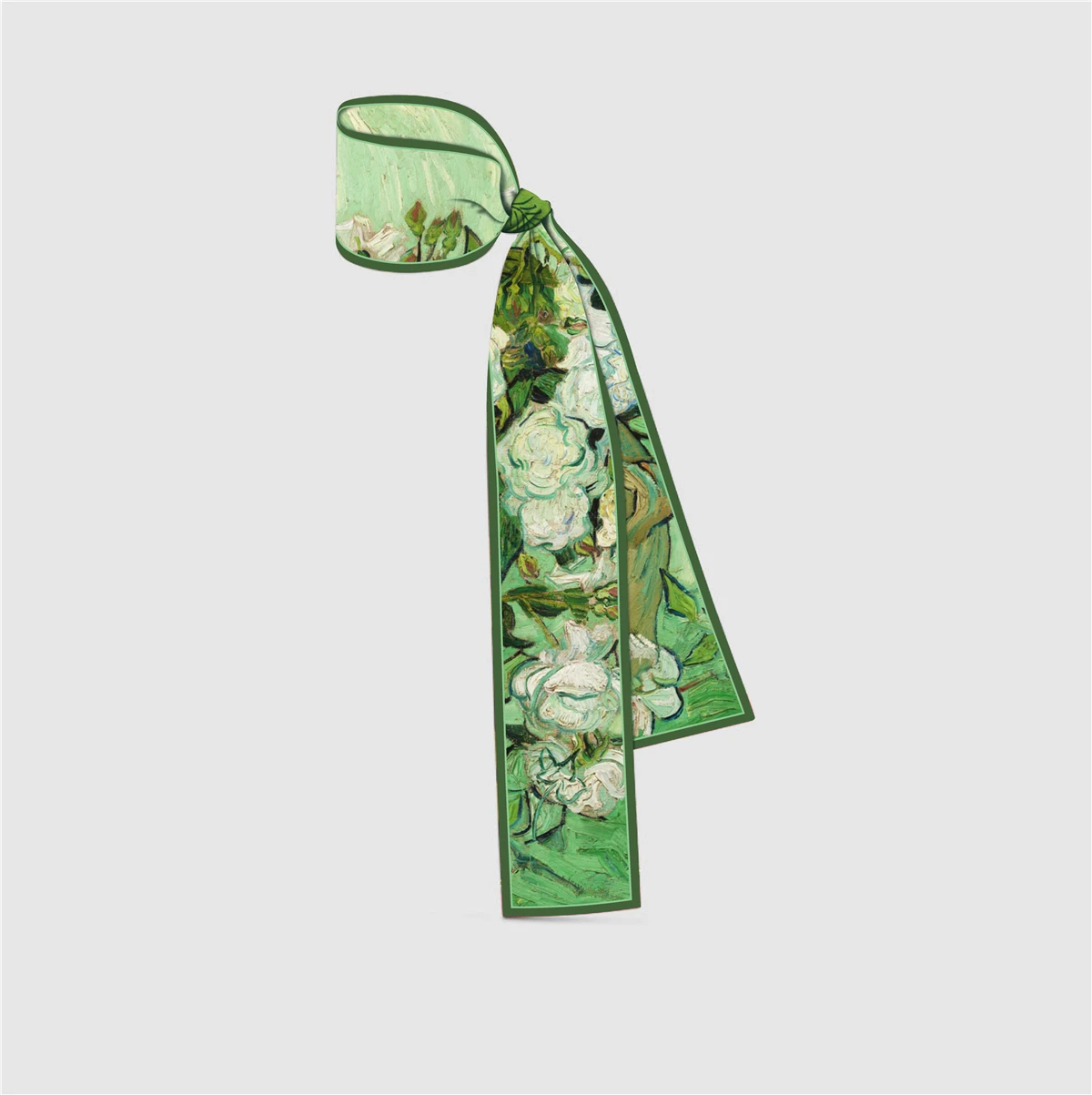 Van Gogh Oil Painting Scarf New Scarf Women Bag Hair Skinny Silk Scarves Designgn Foulard Neckerchief Headband For Ladies