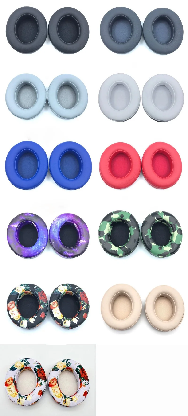 Studio 2/3 Pair Replacement Foam EarPads Earmuffs Ultra-soft Sponge Cushion For Beats Studio 2 3 Wired Wireless Headset Parts