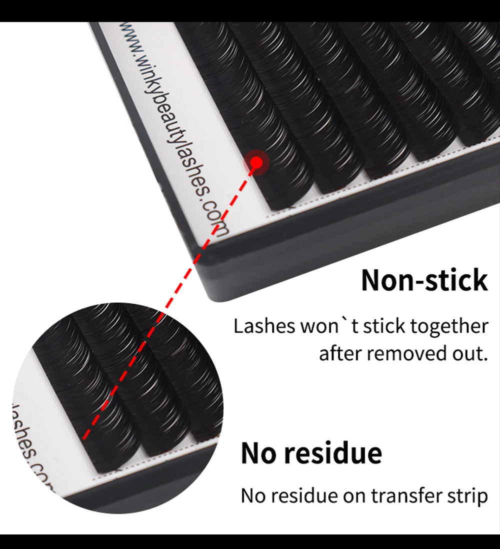 10 Cases/Lot Winky Beauty 12 Rows Professional Individual Eyelashes Extension Russia Volume Eyelash Extension Supplies Materials