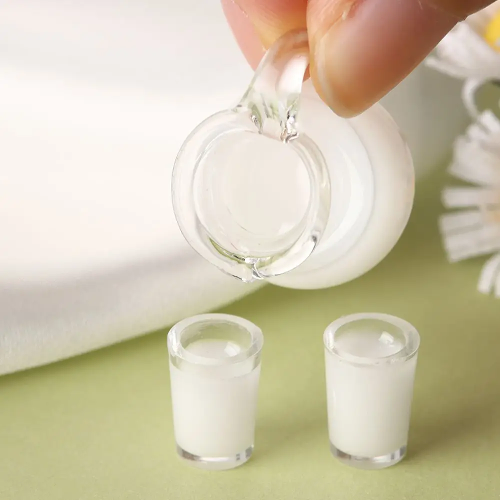 1/12 Scale Simulation Miniature Drinking Model Drinks Jug Cup Coffee Milk Lemon Water Orange Juice Doll Accessories