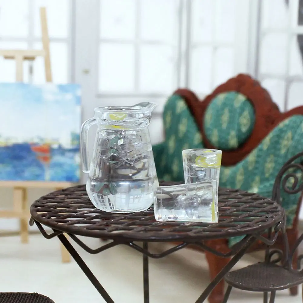 1/12 Scale Simulation Miniature Drinking Model Drinks Jug Cup Coffee Milk Lemon Water Orange Juice Doll Accessories