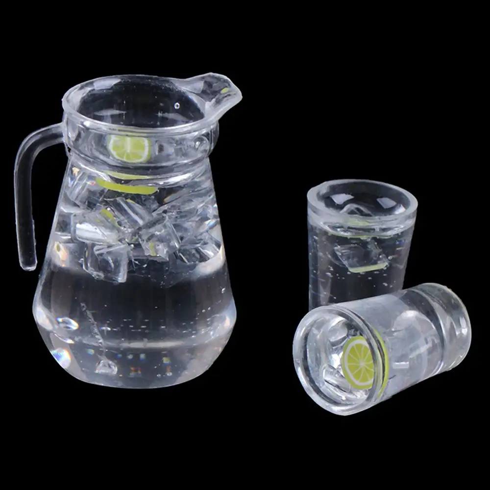 1/12 Scale Simulation Miniature Drinking Model Drinks Jug Cup Coffee Milk Lemon Water Orange Juice Doll Accessories
