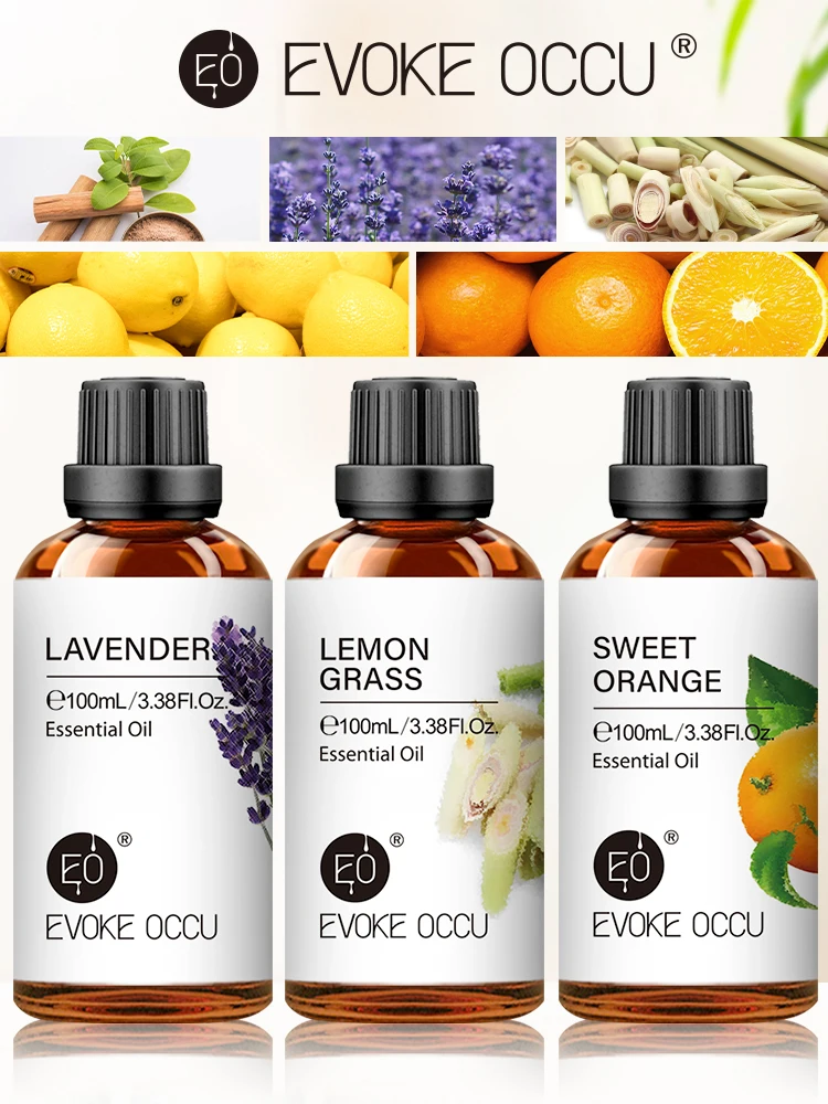 EVOKE OCCU100ML Essential Oils, Lavender Vanilla Eucalyptus Jasmine Rose Mint Oil for Diffuser, Humidifier, Scented Candle, Soap