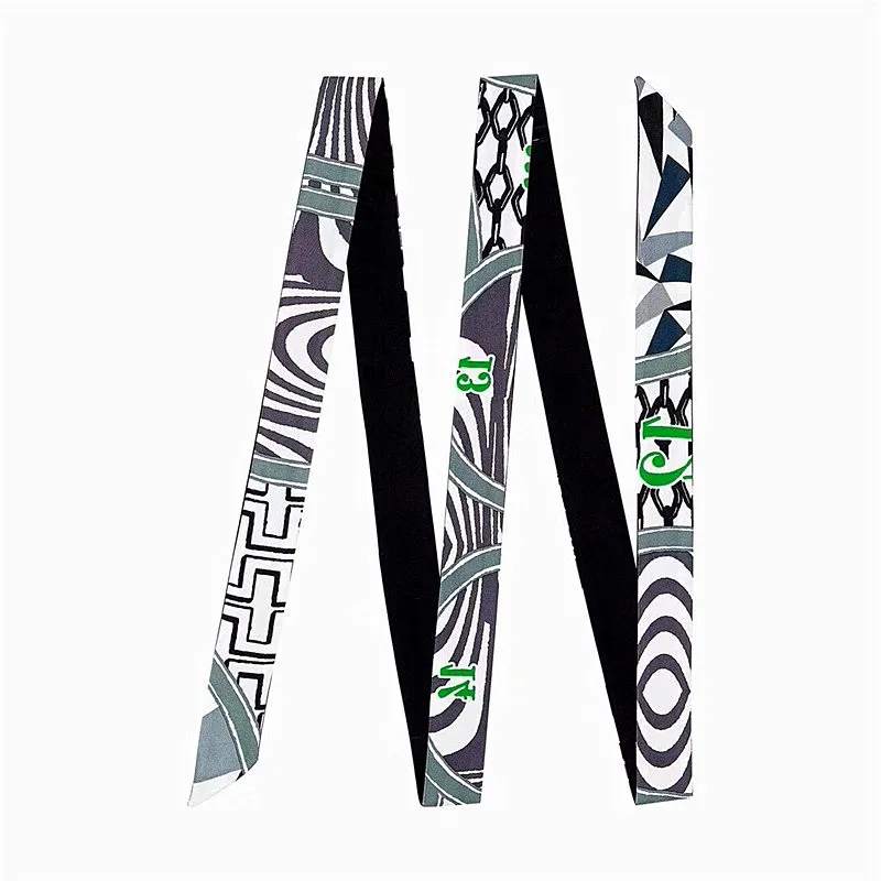 New Fashion Brand Scarf Women Hair Scarf Female Belt Design Skinny Bag Scarves For Ladies Silk Scarf Tie Bag Ribbons