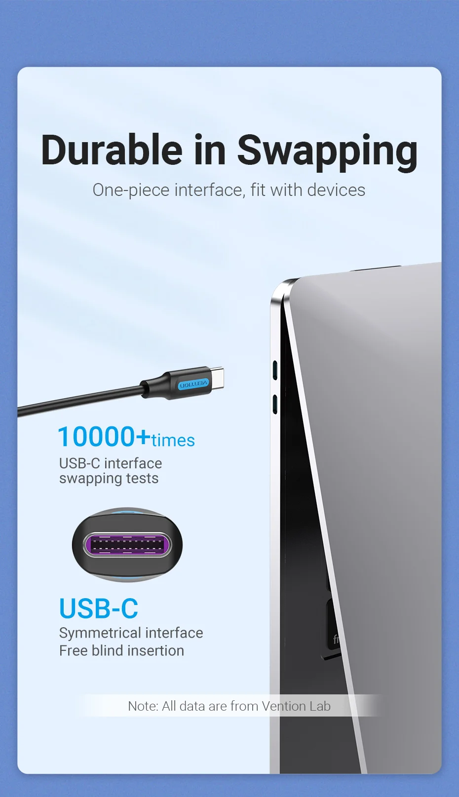 Vention 100W USB-C to USB Type C Cables for Samsung S20 PD Fast Charger Cable for Macbook Pro Support Quick Charge 4.0 Switch