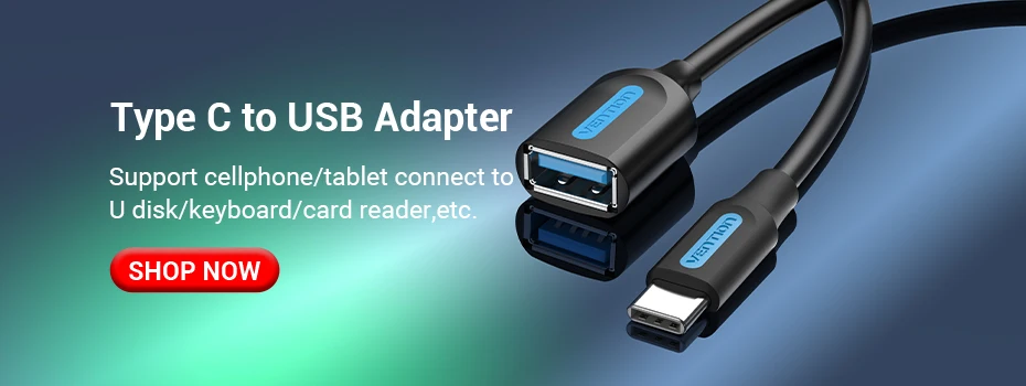 Vention USB C Adapter Type C Male to USB 3.0 2.0 Female OTG Cable for Macbook Pro Huawei Mate 30 Samsung S10 USB OTG Connector