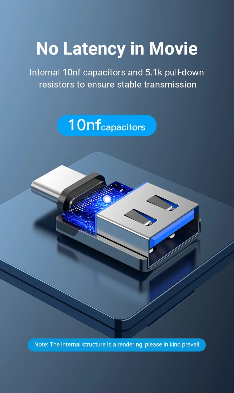 Vention USB C Adapter Type C Male to USB 3.0 2.0 Female OTG Cable for Macbook Pro Huawei Mate 30 Samsung S10 USB OTG Connector