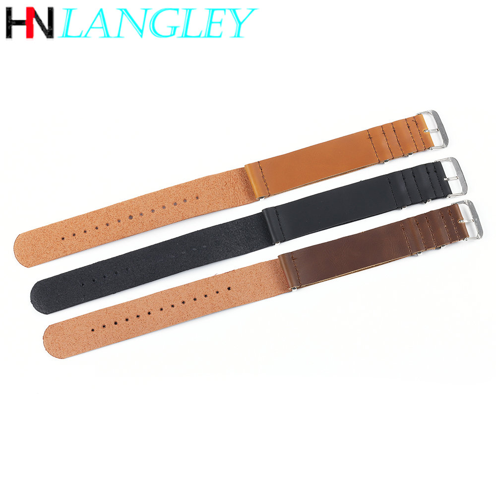Ultra Thin Leather Watch Band Strap Single Layer Bracelet 18mm 20mm 22mm 24mm Watch Replacement Accessories Women Men Band