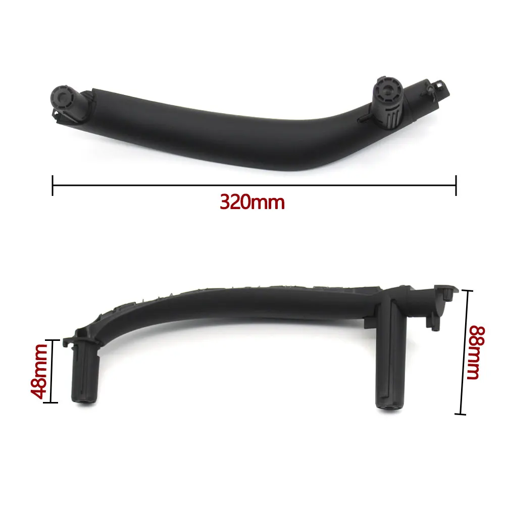 3PCS SET LHD RHD Carbon Fiber Interior Passenger Door Handle Inside Panel Replacement For BMW X5 X6 F15 F16 2014-2018