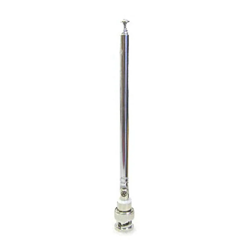Stainless Steel FM Radio Antenna BNC Connector Telescopic Aerial 62cm