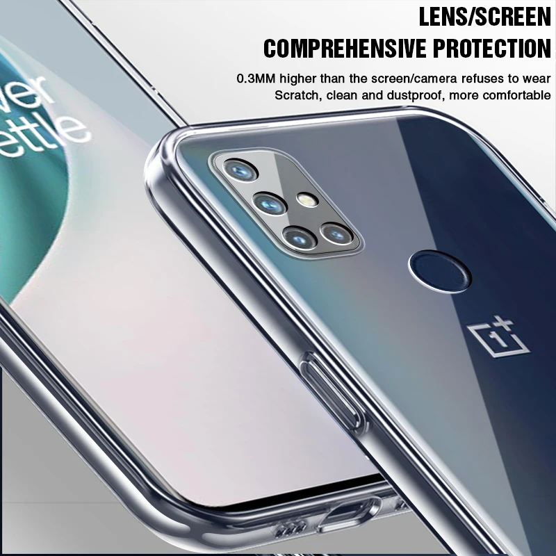 Transparent Phone Case for Oneplus Nord N10 N20 SE N30 N100 N200 N300 CE 2 2T 3 CE2 CE3 Lite 5G Soft TPU Cover One Plus Housing