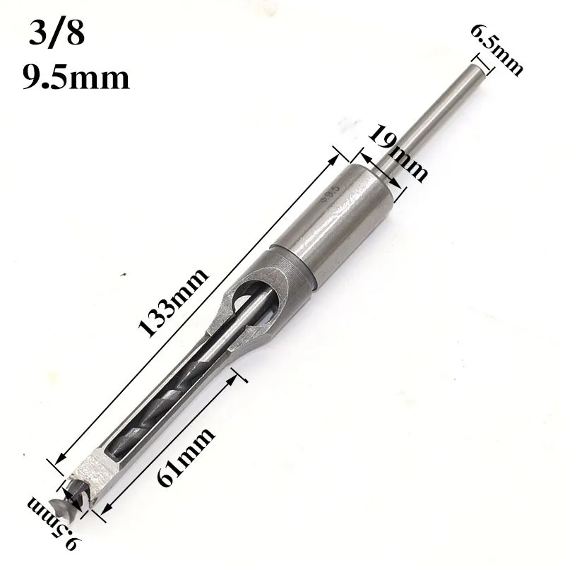 HSS Twist Drill Bits Woodworking Drill Tools Kit Set Square Auger Mortising Chisel Drill Set Square Hole Extended Saw 6.0mm~16mm