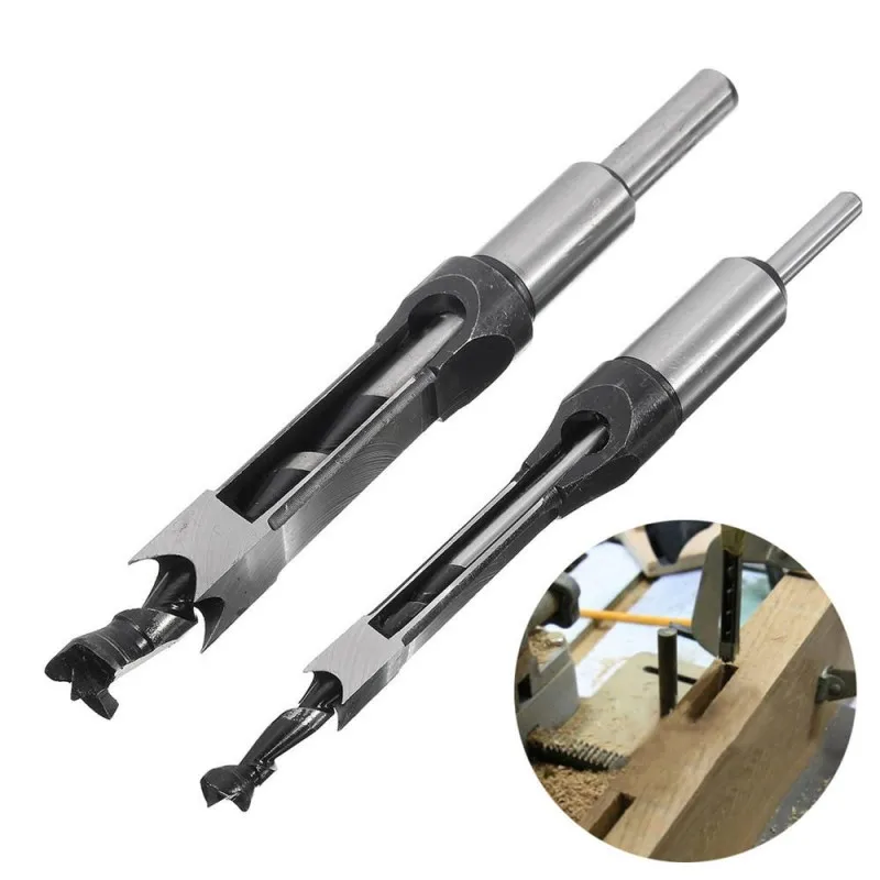HSS Twist Drill Bits Woodworking Drill Tools Kit Set Square Auger Mortising Chisel Drill Set Square Hole Extended Saw 6.0mm~16mm