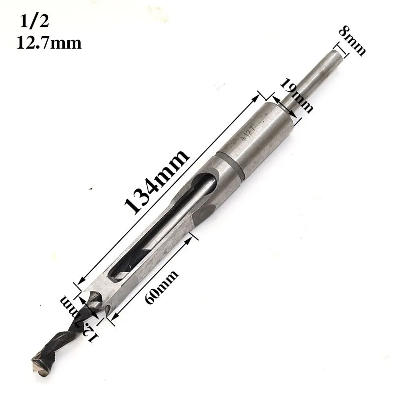 HSS Twist Drill Bits Woodworking Drill Tools Kit Set Square Auger Mortising Chisel Drill Set Square Hole Extended Saw 6.0mm~16mm
