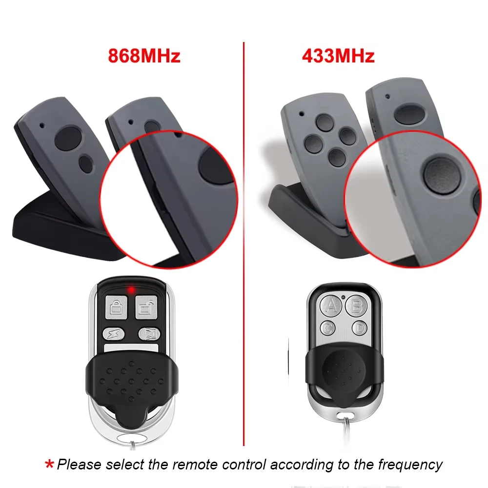 Clone Garage Door Remote 868 MHz / 433MHz For Digital D302 D304 D313 433 D323 D382 D384 131 868 Command 211 212 214 221