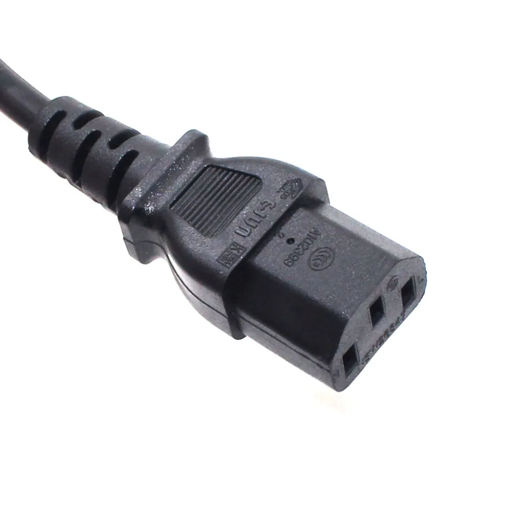 CEE7/7 to IEC C13 Power Cords, 10A/16A, 250V, H05VV-F 0.75mm Cable ,Short Schuko to C13 Power cord,1ft/30cm
