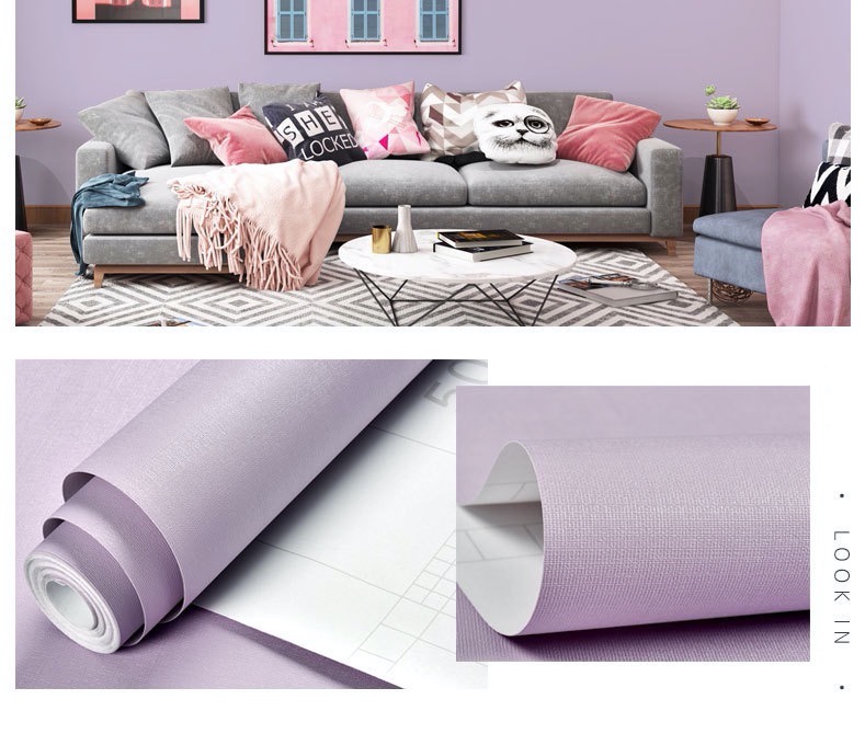 80cm Macaron Self-Adhesive Vinyl Wallpaper Kitchen Cabinet Storage Desktop Furniture Bedroom Decor Waterproof Film Wall Stickers