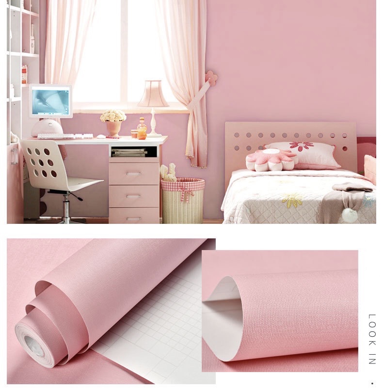 80cm Macaron Self-Adhesive Vinyl Wallpaper Kitchen Cabinet Storage Desktop Furniture Bedroom Decor Waterproof Film Wall Stickers