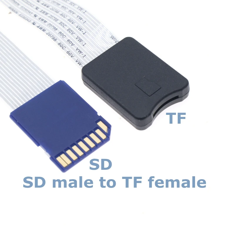 48cm 25cm TF Male Female To Micro SD Female Male Card Reader Extension Adapter Cable Extender For Car GPS Phone TV Camera