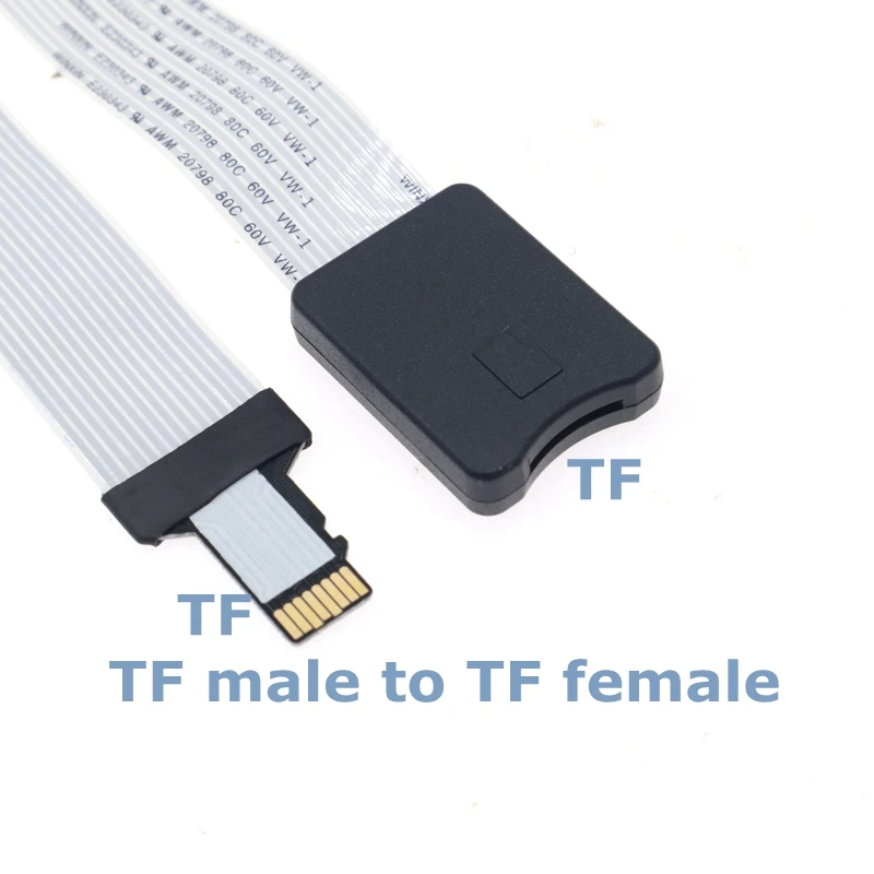 48cm 25cm TF Male Female To Micro SD Female Male Card Reader Extension Adapter Cable Extender For Car GPS Phone TV Camera