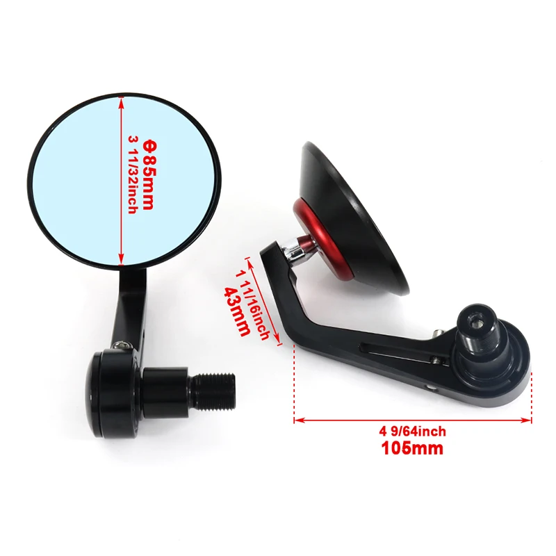 CNC Handle Bar End Mirror Rearview Mirror Fit For Yamaha XSR 900 2016-2021 XSR700 2018-2021 Tmax500 Tmax530 XJ 6/DIVERSION MT-10