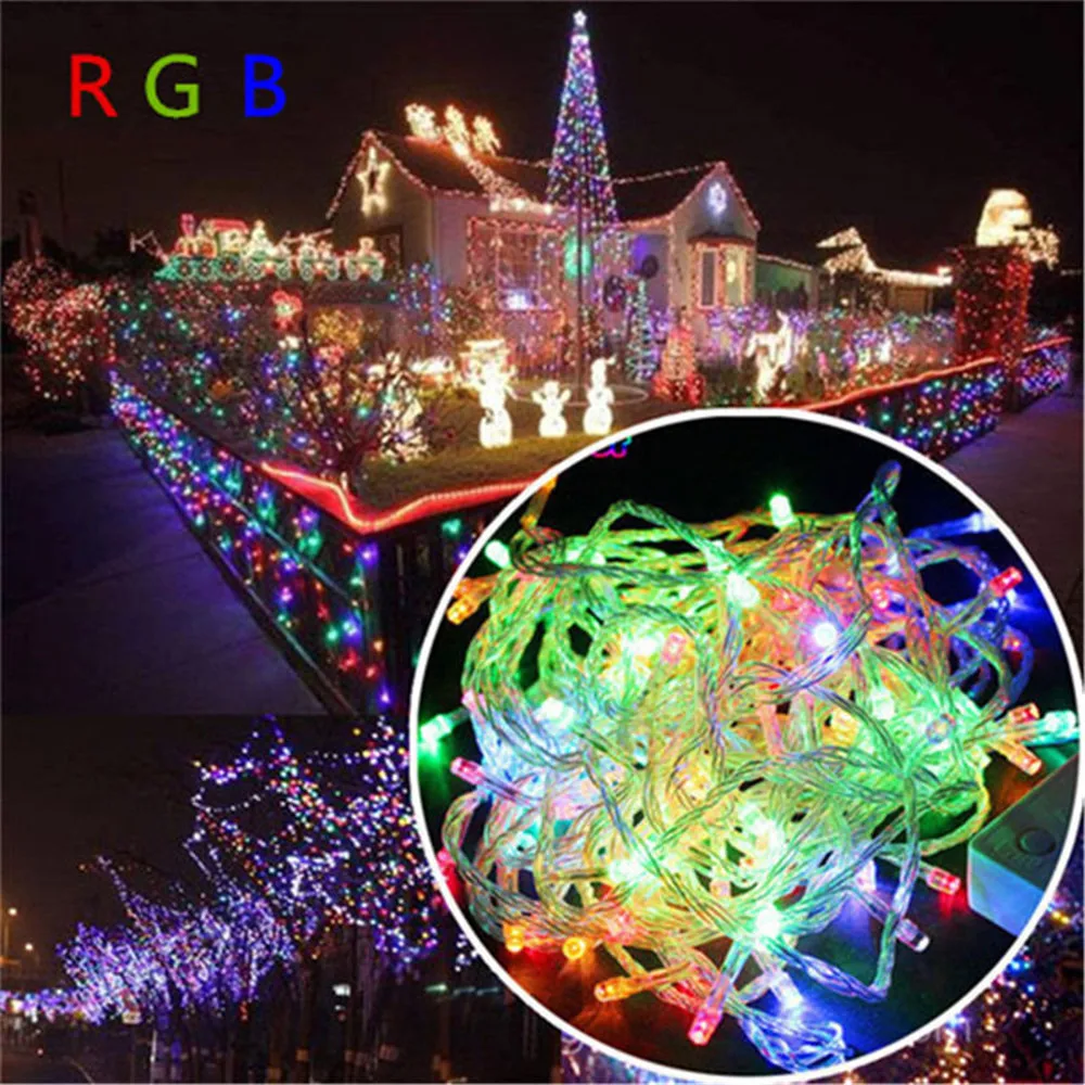 10M 100M Led String Garland Christmas Tree Fairy Light Chain Waterproof Home Garden wedding Party Outdoor Holiday Decoration