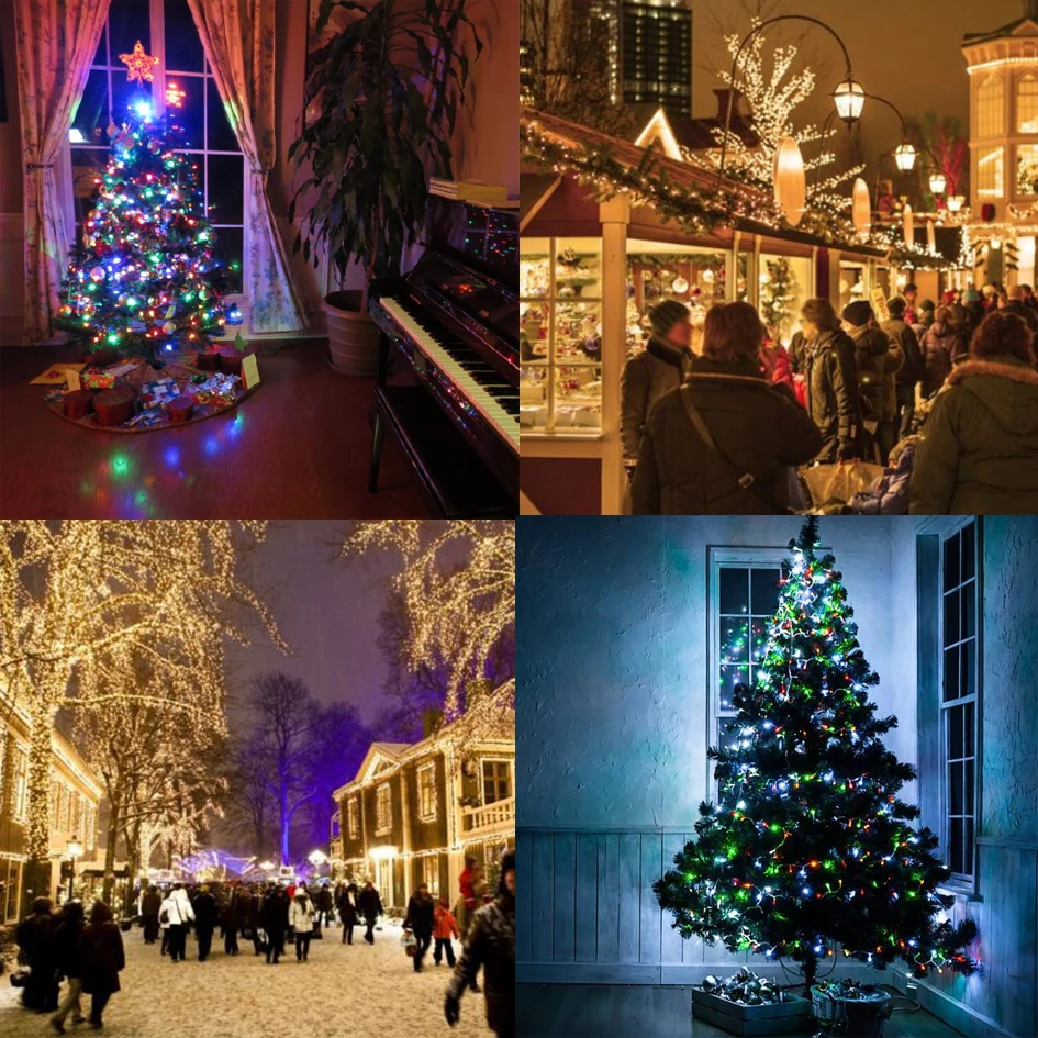 10M 100M Led String Garland Christmas Tree Fairy Light Chain Waterproof Home Garden wedding Party Outdoor Holiday Decoration