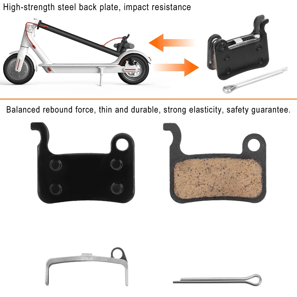 1/3Pairs Disc Ceramic Semi-Metallic Brake Pad For INOKIM OX for Dualtron 3 Electric Scooter ZOOM XTECH HB100 Hydraulic Brake MTB