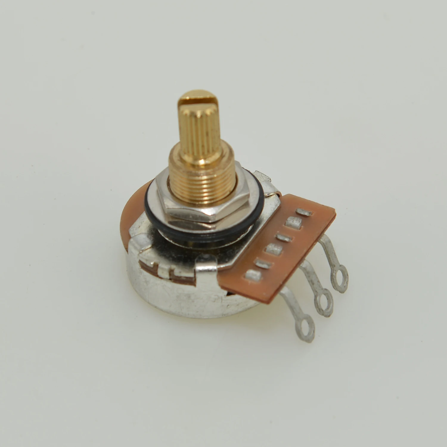 1 Piece 3/8" Brass Short Long Split Shaft Potentiometers Pots 250K 500K Option for Electric Guitar and Bass Tone Volume Parts