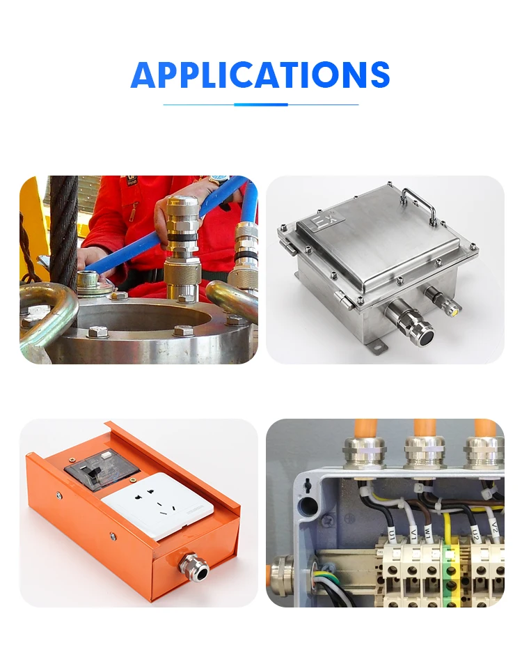 1Pcs Waterproof Cable Gland 304 Stainless Steel Glands IP68 PG7 PG9 M12 M16 Metal Joint PG13.5 M20*1.5 Cable Fixing Seal Joint