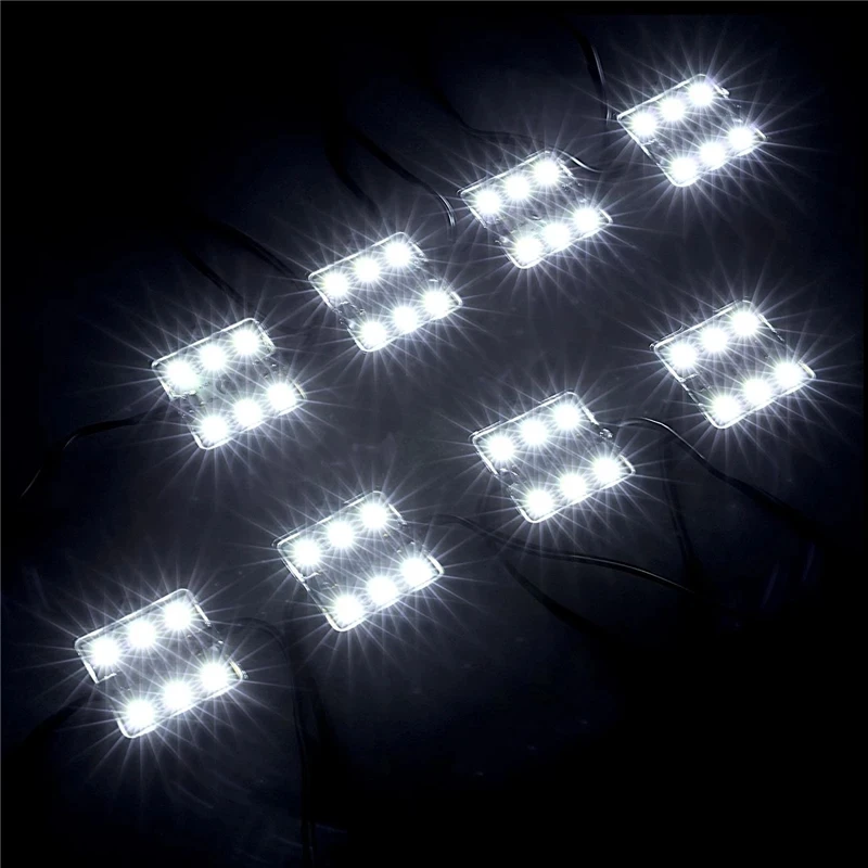 Universal 8/10Pcs Led Light Decoration Car Bed Lights 48 LEDs Light Waterproof Fit For Benz/BMW/Toyota/Tundra/Chevy Truck Pickup