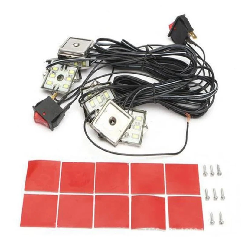 Universal 8/10Pcs Led Light Decoration Car Bed Lights 48 LEDs Light Waterproof Fit For Benz/BMW/Toyota/Tundra/Chevy Truck Pickup
