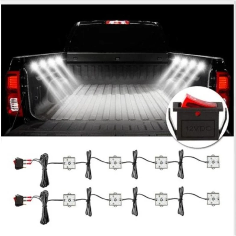 Universal 8/10Pcs Led Light Decoration Car Bed Lights 48 LEDs Light Waterproof Fit For Benz/BMW/Toyota/Tundra/Chevy Truck Pickup