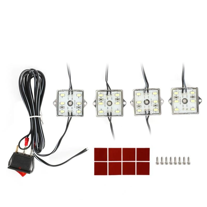 Universal 8/10Pcs Led Light Decoration Car Bed Lights 48 LEDs Light Waterproof Fit For Benz/BMW/Toyota/Tundra/Chevy Truck Pickup