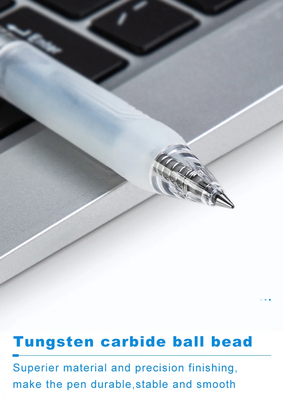 Deli Gel Pen 0.5mm Press Retractable Bullet Ballpoint Pens Simple Style Apply To For School Office Writing Stationery Supplies