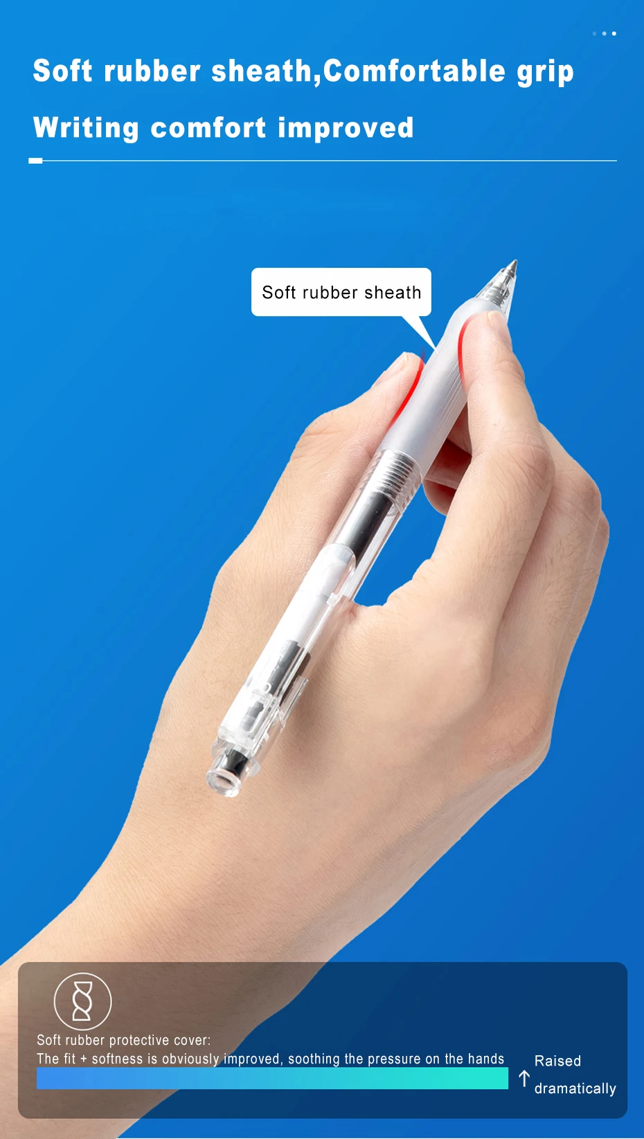 Deli Gel Pen 0.5mm Press Retractable Bullet Ballpoint Pens Simple Style Apply To For School Office Writing Stationery Supplies