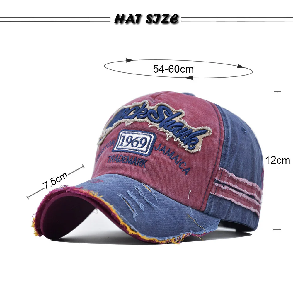 Washed Cotton 1969 Embroidery Baseball Caps For Women Men Sport Visors Vintage Snapback Cap Unisex-Teen Hip Hop Hat Bone Dad Hat