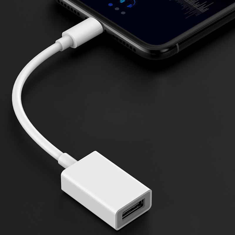 For Lightning to USB OTG Adapter for ipad iPhone14 13 12 11 Pro mini xr 8 7 to Read transfer data Connect external USB device