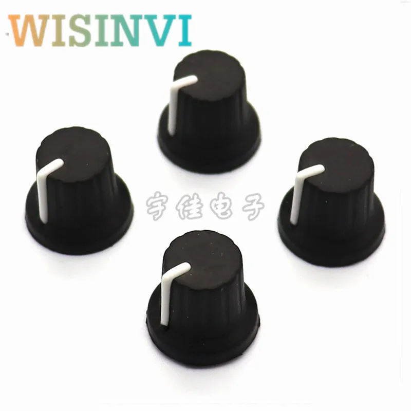 10 Pieces Rubber Half Shaft Knob Diameter 16mm Height 14mm Soft Rubber Knob 180 Degree D-Shaped Inner Hole 6mm