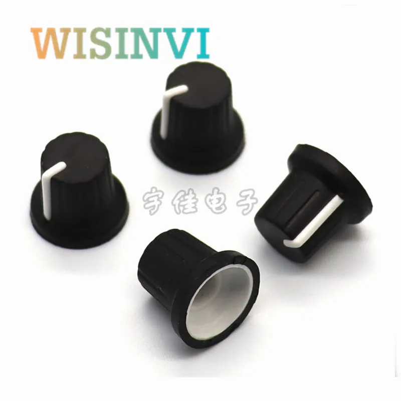 10 Pieces Rubber Half Shaft Knob Diameter 16mm Height 14mm Soft Rubber Knob 180 Degree D-Shaped Inner Hole 6mm