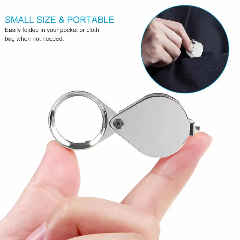 10x-30x Jewelry Diamond Jewelry Loupe Magnifier Tool Eye Magnifier Magnifying Glass Equipments Triplet Jewelers Eye Glass