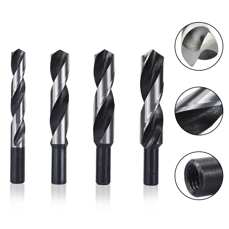 Reduced Shank HSS Drill Bit 14/16/18/20/22/25mm Hole Drill Cutter for Woodworking Carpentry Tools Twist Drill Bit