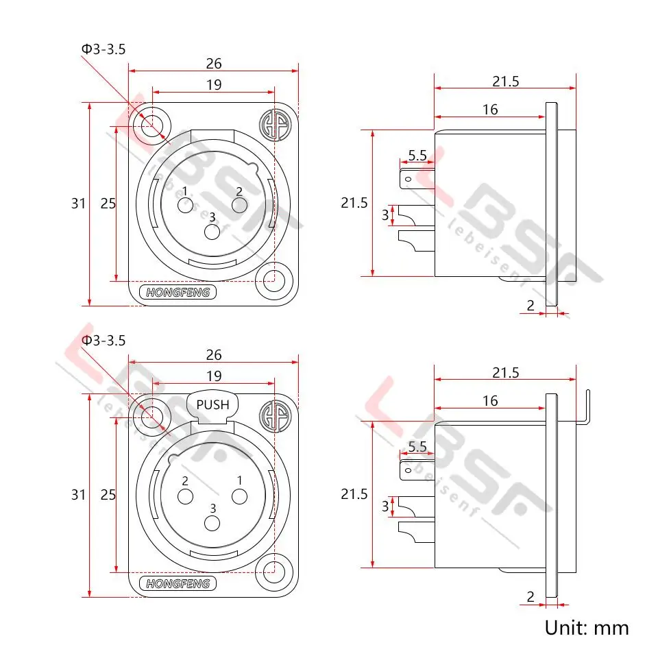 HF XLR 3pin Male Female Panel Audio Microphone Jack Plug Connector Black silver YS145BG YS146BG Copper Contact XLR Metal Socket