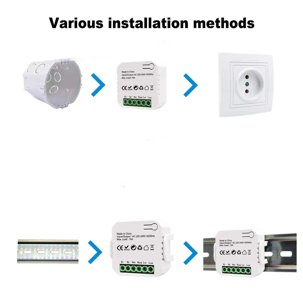 Smart ZigBee Socket Switch Module KWh Meter Energy Monitor Timer 16A Overload Protect Support Google Home Alexa