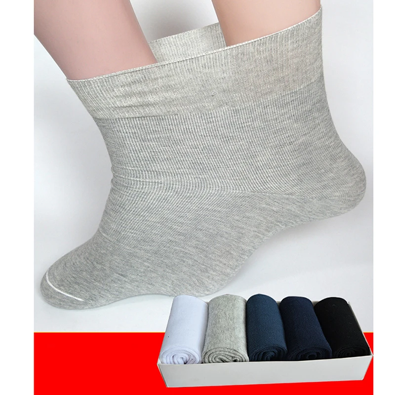 Brothock New Prevent Varicose Veins Socks Diabetics Patients Cotton Material Loose Plus Size Prue Color High Elasticity Socks