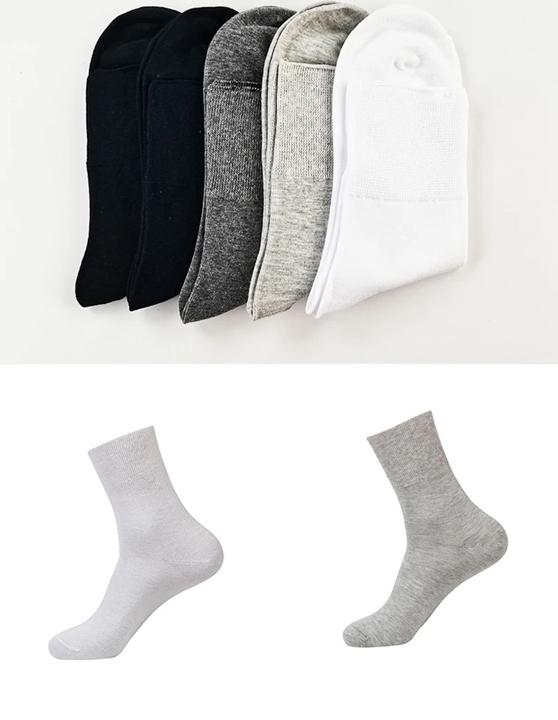 Brothock New Prevent Varicose Veins Socks Diabetics Patients Cotton Material Loose Plus Size Prue Color High Elasticity Socks