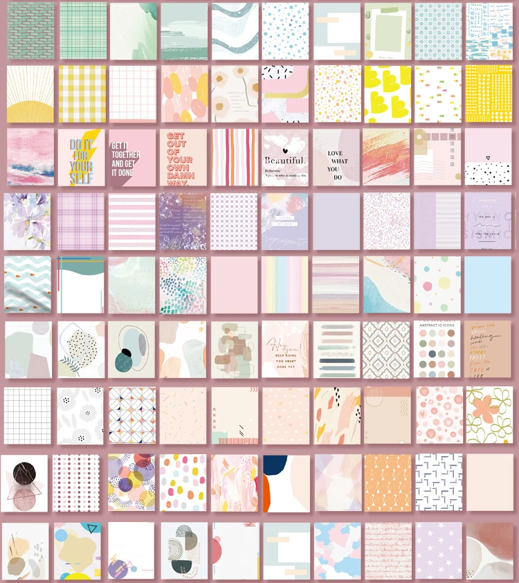 The New 400pcs/pack Lightweight Paper Vintage Craft Paper Mini Book DIY Scrapbooking Art Collage Photo Album Decor Supplies