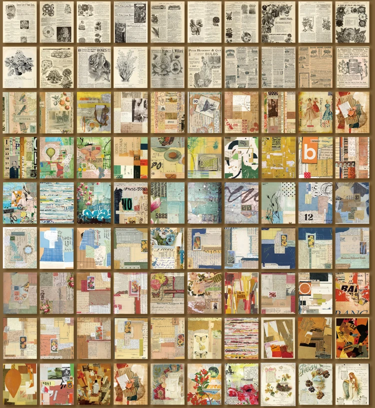 The New 400pcs/pack Lightweight Paper Vintage Craft Paper Mini Book DIY Scrapbooking Art Collage Photo Album Decor Supplies