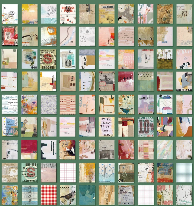 The New 400pcs/pack Lightweight Paper Vintage Craft Paper Mini Book DIY Scrapbooking Art Collage Photo Album Decor Supplies